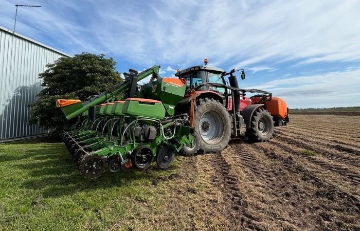 Bowden’s Agricultural Contracting tractor carrying out cultivation work